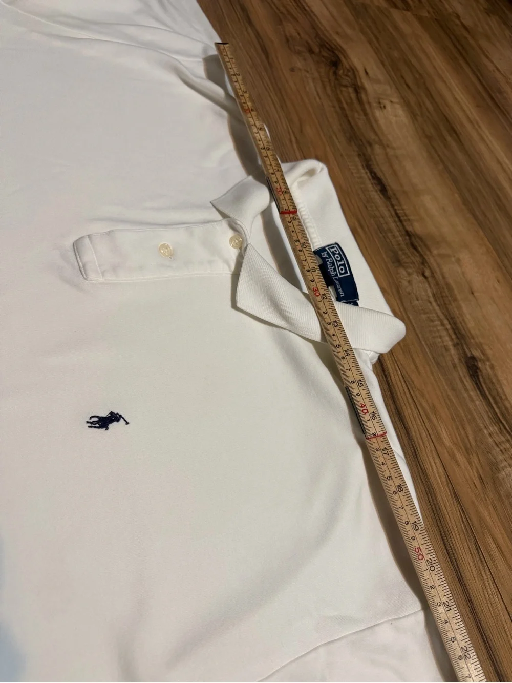Ralph Lauren White Men's Short-Sleeve Polo with Navy Pony-2XL
